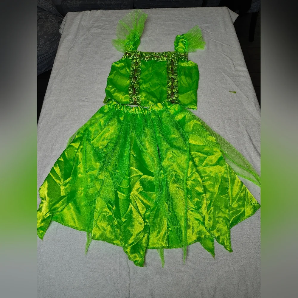 Vibrant Lime Green Kids Tinker Bell Costume